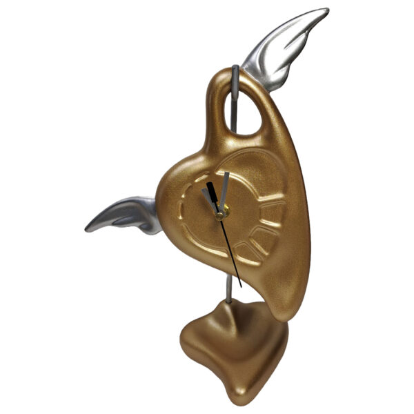 Ρολόι επιτραπέζιο Φτερωτή Καρδιά με βάση - Image 2